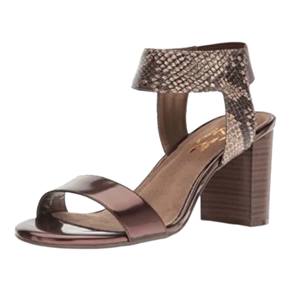 Aerosoles A2 Stacked Heel Sandal Womens' Bronze  Size 6.5 - Picture 2 of 6